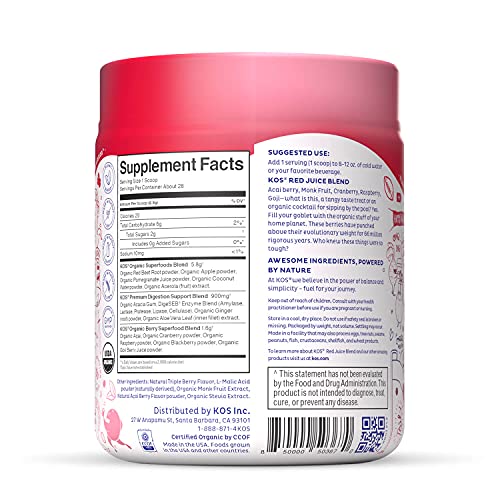 Organic Beet Root Powder - Superfood Plant Based - Non-GMO, Soy & Gluten-Free, 90 Servings