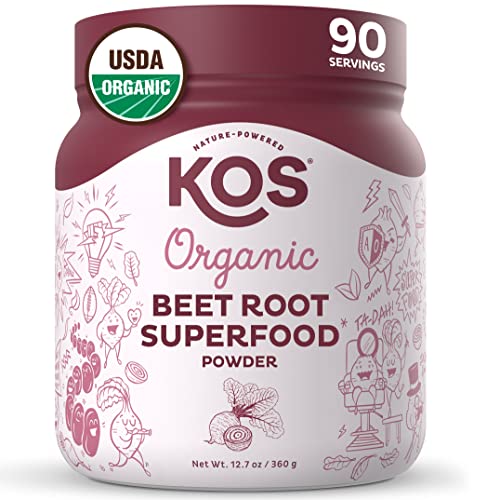 Organic Beet Root Powder - Superfood Plant Based - Non-GMO, Soy & Gluten-Free, 90 Servings