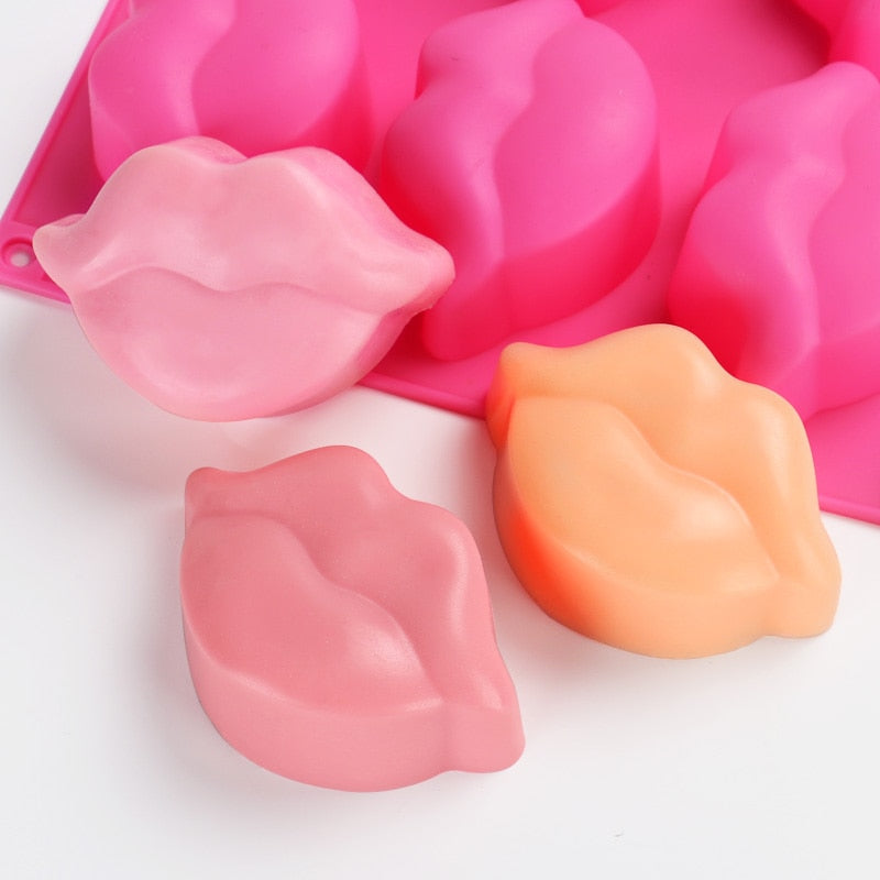 3D lip shape soap model Silicone