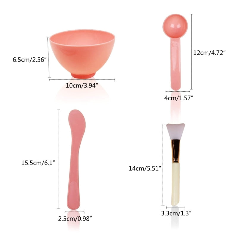 4PCS Face Mask Mixing Bowl Set